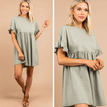 Load image into Gallery viewer, Sweet Emotions Olive Green Babydoll Dress
