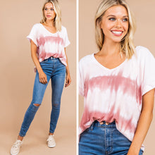 Load image into Gallery viewer, Feels Like A Dream Mauve Pink Tie Dye Top
