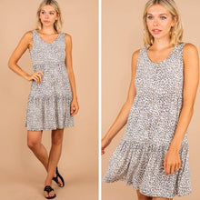 Load image into Gallery viewer, Stay Busy Gray Leopard Dress
