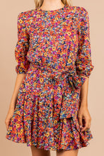 Load image into Gallery viewer, Thinking About You Black Floral Dress
