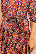 Load image into Gallery viewer, Thinking About You Black Floral Dress
