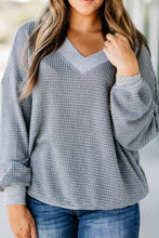 Load image into Gallery viewer, Give Me Joy Gray Waffle Sweater
