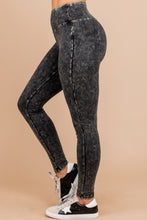 Load image into Gallery viewer, Come Around Charcoal Gray Mineral Wash Leggings
