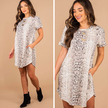 Load image into Gallery viewer, Natural Charisma Taupe Brown Snake Dress
