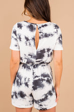 Load image into Gallery viewer, Just Watch Off White Tie Dye Romper
