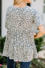 Load image into Gallery viewer, Love Found You Gray Leopard Top
