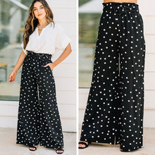 Load image into Gallery viewer, Tight Schedule Black Polka Dot Pants
