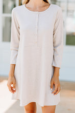 Load image into Gallery viewer, Make The Call Oatmeal Brown Knit Dress
