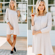 Load image into Gallery viewer, Make The Call Oatmeal Brown Knit Dress
