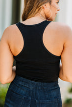 Load image into Gallery viewer, Lowkey Black Tank Bodysuit
