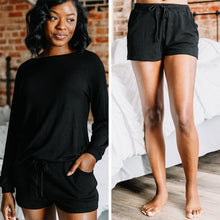 Load image into Gallery viewer, You've Got It Black Waffle Shorts
