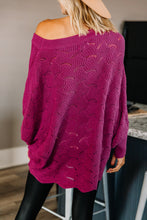 Load image into Gallery viewer, Breaking Free Magenta Purple Batwing Sweater
