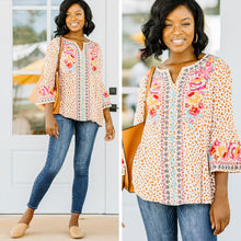 Load image into Gallery viewer, Special Occasion Cream White Embroidered Top
