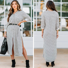 Load image into Gallery viewer, What It Means Taupe Brown Leopard Midi Dress
