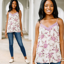Load image into Gallery viewer, To This Day Ivory White Floral Tank
