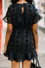 Load image into Gallery viewer, Dream In Details Black Embellished S/S Dress
