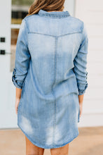 Load image into Gallery viewer, Genuine Fun Denim Blue Chambray Dress

