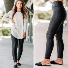Load image into Gallery viewer, You'll Be Back Black Leggings

