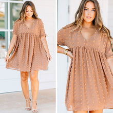 Load image into Gallery viewer, Remember The Days Butterscotch Brown Babydoll Dress
