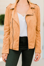 Load image into Gallery viewer, I've Got A Feeling Camel Brown Moto Jacket
