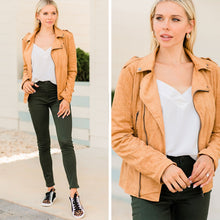 Load image into Gallery viewer, I've Got A Feeling Camel Brown Moto Jacket
