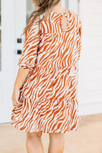 Load image into Gallery viewer, What You Want Bronze Brown Zebra Dress
