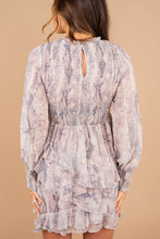Load image into Gallery viewer, Loud Love Blush Pink Smocked Snake Dress
