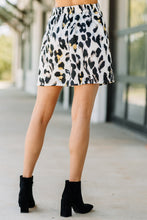 Load image into Gallery viewer, Something To Think About Cream White Leopard Skirt
