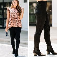 Load image into Gallery viewer, Continue On Your Way Black Jeggings
