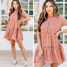 Load image into Gallery viewer, Moving On Salmon Pink Ruffled Dress

