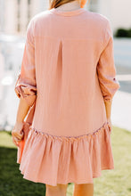 Load image into Gallery viewer, In A Dream Ginger Orange Button Down Dress
