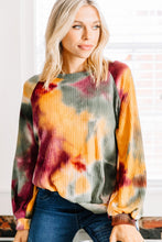Load image into Gallery viewer, Straight Ahead Wine Red Tie Dye Sweater
