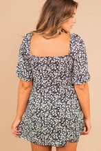 Load image into Gallery viewer, Just What You Want Black Floral Dress
