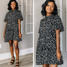 Load image into Gallery viewer, On The Move Black Leopard Dress

