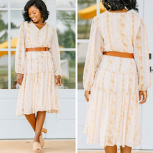 Load image into Gallery viewer, Make It Work Yellow Snake Midi Dress
