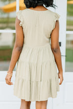 Load image into Gallery viewer, You Already Know Olive Green Swiss Dot Dress
