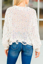 Load image into Gallery viewer, Take Aim White Confetti Sweater
