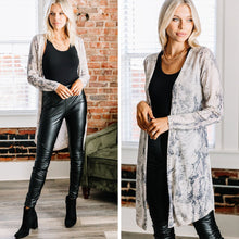 Load image into Gallery viewer, In The Moment Gray Snake Cardigan
