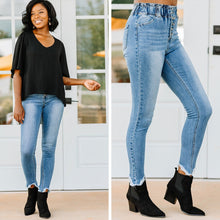 Load image into Gallery viewer, In Your Sights Medium Wash Paperbag Jeans
