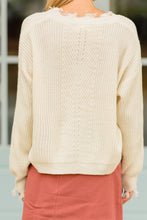 Load image into Gallery viewer, Fresh New Start Ivory White Frayed Cardigan
