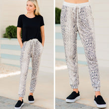 Load image into Gallery viewer, Love You So Taupe Brown Snake Joggers
