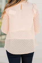 Load image into Gallery viewer, You Will Win Blush Pink Swiss Dot Top
