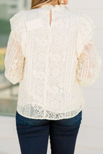 Load image into Gallery viewer, Taken By You Natural White Lace Top
