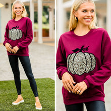 Load image into Gallery viewer, Wild About You Red Maroon Graphic Sweatshirt

