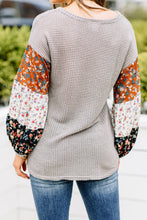 Load image into Gallery viewer, Tell You Everything Mocha Brown Ditsy Floral Top
