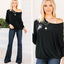 Load image into Gallery viewer, Leave Your Mark Black Dolman Top

