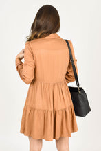 Load image into Gallery viewer, Never Look Back Butterscotch Yellow Button Down Dress
