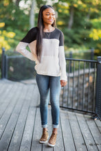 Load image into Gallery viewer, Casual Cuteness Black Colorblock Top

