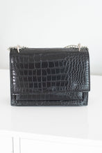 Load image into Gallery viewer, Just My Style Black Reptile Purse

