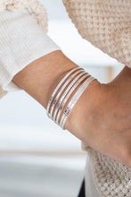 Load image into Gallery viewer, Can't Give In Silver Stacked Bracelet

